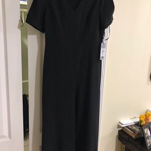 Black stripe jumpsuit size 8 petite